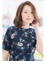ミック ヘアアンドメイク アップ 駒込店(miq Hair&Make up)&nbsp;外国人風アシンメトリーかきあげボブアンニュイヘアa1