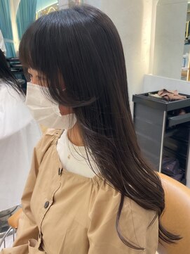 ロンドプランタン 恵比寿(Lond Printemps) 韓国風おくれ毛　ロングレイヤー似合わせカット　アースカラー