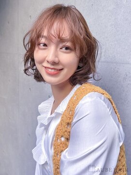 オーブ ヘアー ラテ 広島3号店(AUBE HAIR latte) 20代・30代_ミルクティーブラウン_ボブパーマ