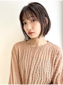 【THEOSCAR印南】グレージュカラー×抜け感ショートボブ