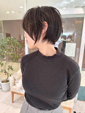 ケンジ 洋光台(KENJE) 抜け感丸みショート×ナチュラルブラウンstyle by田爪【洋光台】