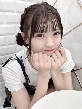 リルミー(Lilme) 藤木愛ちゃん編み込みツインお団子*まゆ