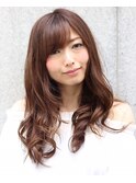 デザインカラー/レイヤーカット/オリーブベージュ/銀座