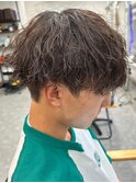 波巻きスパイラルパーマツイストパーマメンズマッシュパーマ