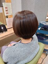 ブロッサム 東中野店&nbsp;20代30代ミニボブココアブラウン小顔美肌ストレート丸み