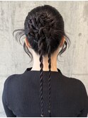 個性派なねじりカチモリヘア