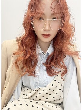 エダメ(EDAME) ゆるふわ/オレンジカラー/ブリーチ