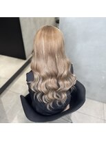 オフホワイト 大阪店(Off-White) ブリーチ2回ミルクティーベージュ、エクステ80本
