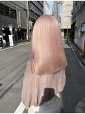 くびれヘアアプリコットオレンジ夏ハイライトカラーレイヤー