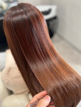 ミントリーフ 田中店(Mint leaf) アプリコット髪質改善カラー ヘッドスパ付き
