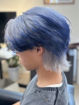 リア(Li'a) 【藤田來亜】シルバー/ブルー/2トーン/インナーカラー