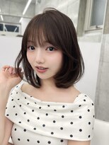 エヌアイ オモテサンドウ(ni omotesando)&nbsp;ブラウンカラー/顔周りカット/韓国ボブ　上野