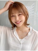 前髪 外ハネボブ 小顔 クラゲヘアー オリーブグレー"