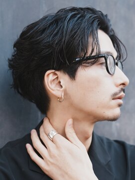 フィフス 大分(fifth) 大分ゆるめニュアンスパーマメンズカットセンターパートマッシュ