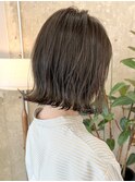 栄外ハネくびれボブ透明感カラー