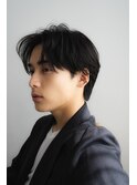 ラウンドマッシュ　ナチュラルマッシュ　毛流れセンターパート