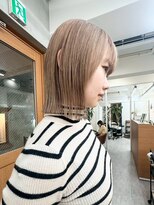 リアン(Lien) ハイブリーチ/ミルクティーベージュ/切りっぱなしボブ