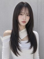 ユーフォリア 渋谷グランデ(Euphoria SHIBUYA GRANDE)&nbsp;韓国ヘア 韓国レイヤー 顔周りレイヤー 小顔カット 透明感カラー