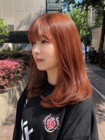 マージュ ギンザ(marju GINZA)&nbsp;ブリーチ無しダブルカラーで作るオレンジカラー