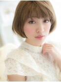 明るめカラーの艶感ふわっ…とボブa