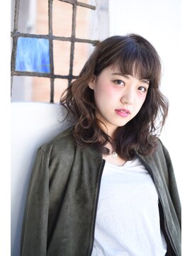 ケンジ 湘南台(KENJE) #カジュアルセミディ#耳掛け#アッシュカラー#シースルーバング