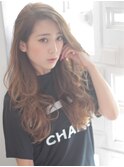 大人キレイ　かきあげバング外国人風無造作カール