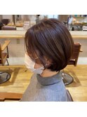 丸みショートボブ 30代40代50代60代
