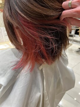 メイン(MAIN) インナーカラー*美髪*ピンクブラウン*10代20代30代