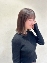 パーク(PAAQ) 【kana】切りっぱなしボブ×柔らかベージュカラー