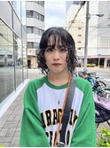 CAF FUKO ウルフカット/くるくるパーマ/20代/大阪/心斎橋