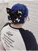 涼しげ編み込みツインお団子＊まゆ