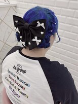 涼しげ編み込みツインお団子＊まゆ
