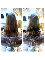 アックスピュア(axe pure)&nbsp;くすみシルバーカラーのロングスタイル