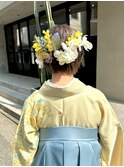 薬院　顔まわりレイヤーカット　ヘアセット　ブリーチなしカラー