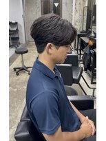 アソビ&nbsp;大人刈り上げ×毛流れパーマ