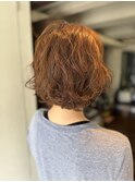 ボブにパーマ