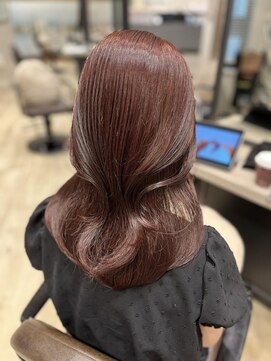 ユーフォリア 銀座本店(Euphoria) Mako ピンクブラウン ブリーチなし 透明感 暖色