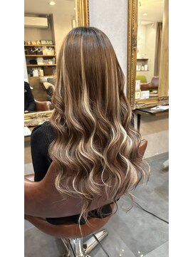 フリーク 土浦店(FREAK) ミルクティー×ピンクメッシュ