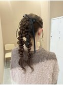 編みおろしポニー/ツイン編みおろし