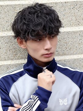 エイド 本店(aid) 波巻きスパイラルマッシュショート刈り上げツーブロック眉毛