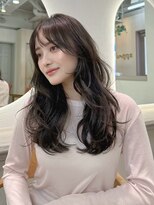 アプリ 大宮西口(appri)&nbsp;１３韓国風ロングレイヤー顔まわりカット前髪艶髪透明感カラー