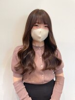 バイオレット 栄店(Violet)&nbsp;ぱつん前髪×レイヤーカット　くすみベージュで柔らかhair