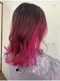 ケアブリーチでデザイン◎フラッシュピンク
