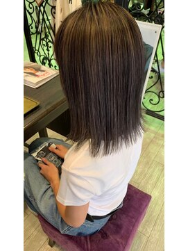 マイ ヘア デザイン 岡崎(MY hair design) 斜めバング/グレージュカラー/シルキーベージュ/岡崎