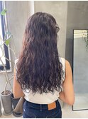パーマ　ロングヘア　スパイラルパーマ　くるくるパーマ
