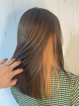 アヤメ(ayame) 【ayame大泉学園】インナーカラー_オレンジ_艶髪_8