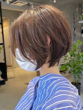 エリマ 武蔵小杉(elima) 大人ショートボブヘア切りっぱなしボブ丸みショートヘア30代★