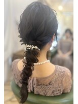 ふんわり編みおろしヘアセット