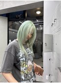 ミントカラー・レイヤーカット