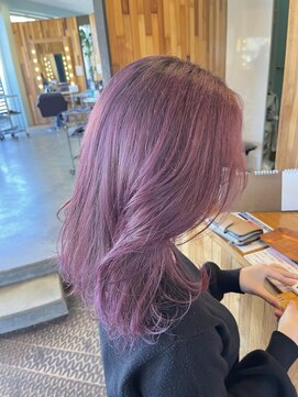 ヘアラウンジ アングゥ(hair lounge ungu) ピンクバイオレットカラー